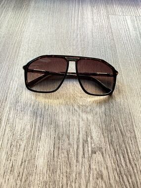 quay australia studio sesh tortoise brown oversized navigator shield sunglasses
